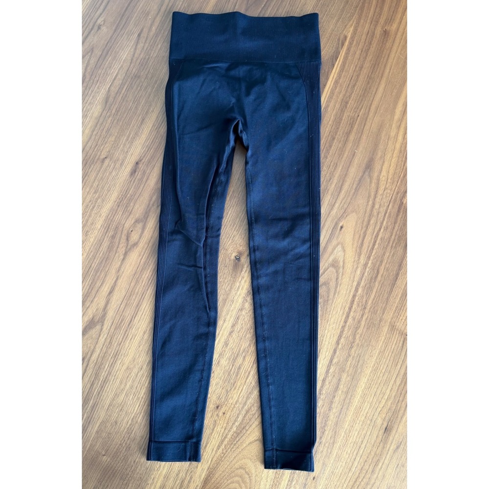 Black Seamless Scrunch Butt High Waisted Athletic Gym Leggings Women XSmall